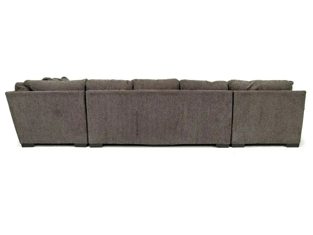 Bermuda Tux Sofa Chaise Sectional In Victory Sterling, Left Facing