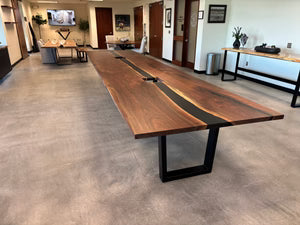 Black Walnut Epoxy River Conference Table