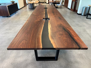 Black Walnut Epoxy River Conference Table