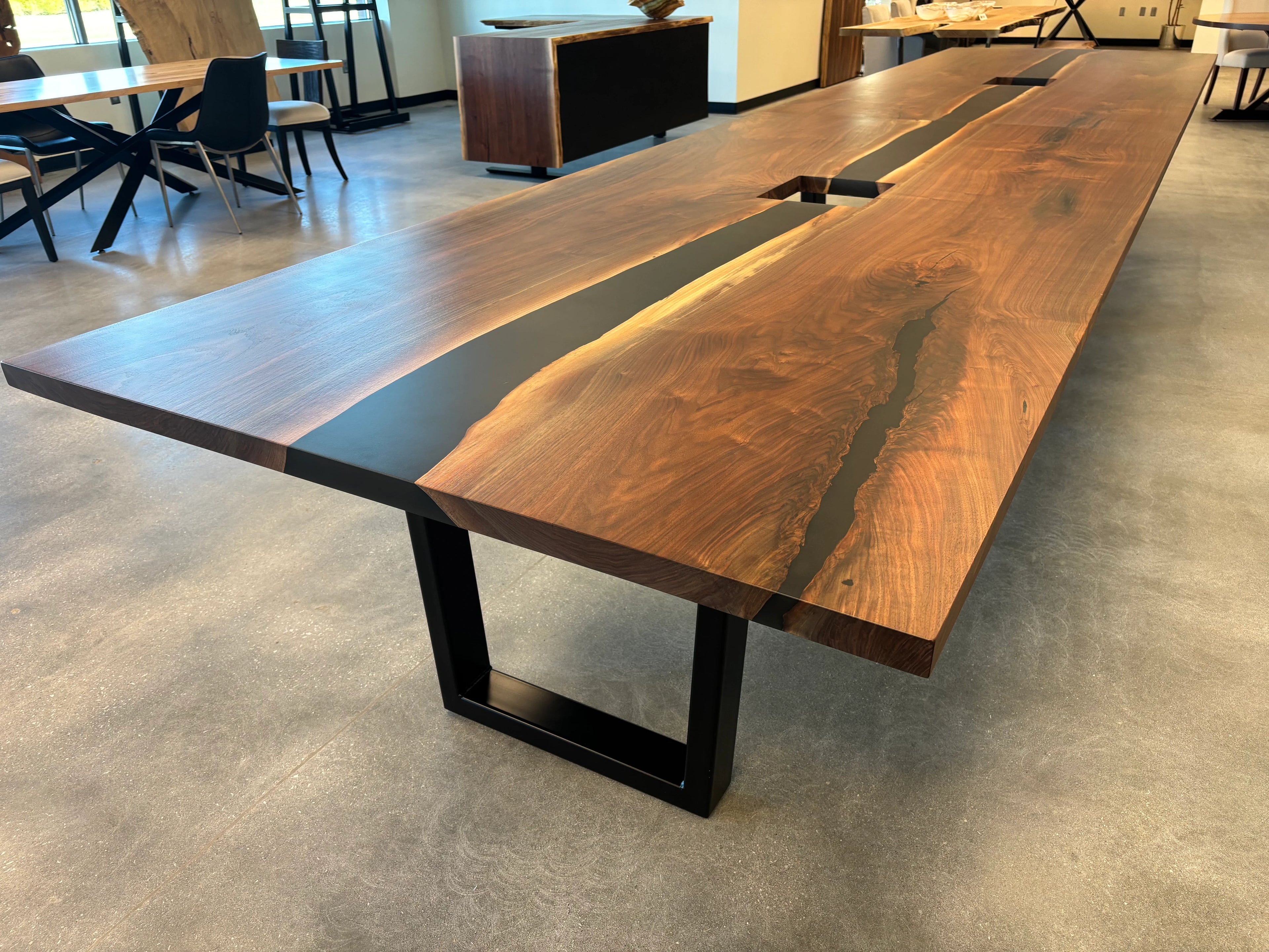 Black Walnut Epoxy River Conference Table