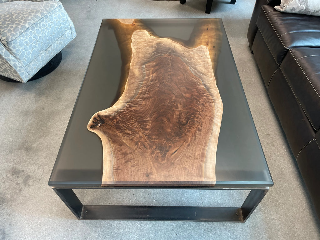 Epoxy Casted Black Walnut Coffee Table