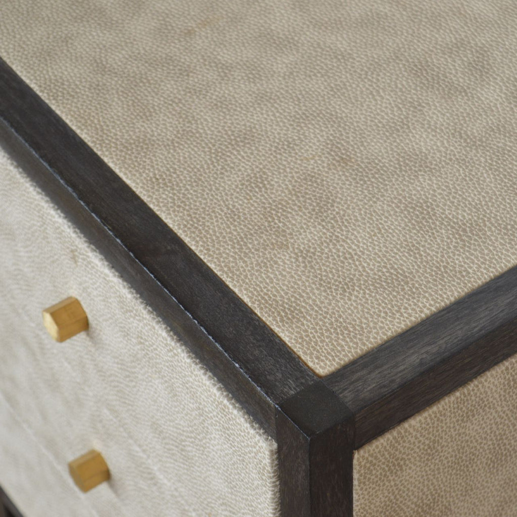 Faux Leather Nightstand