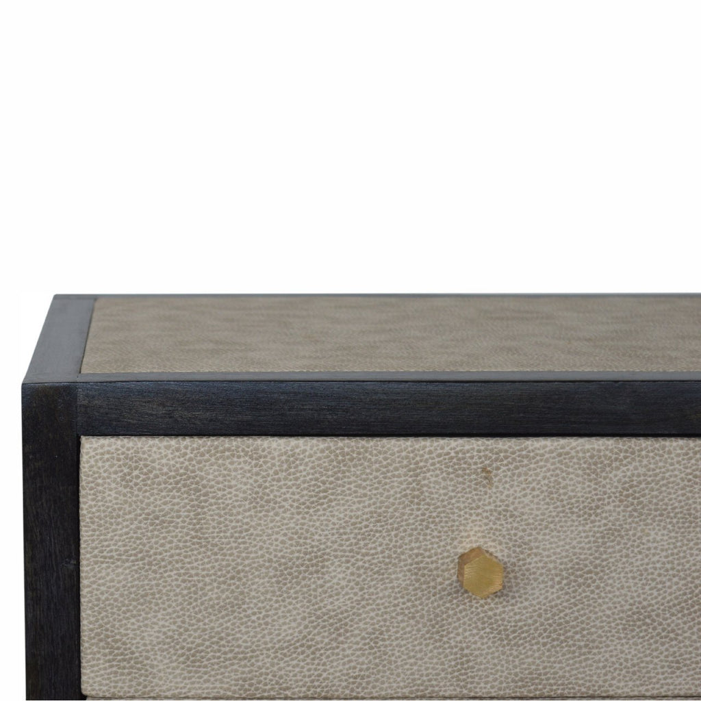 Faux Leather Nightstand