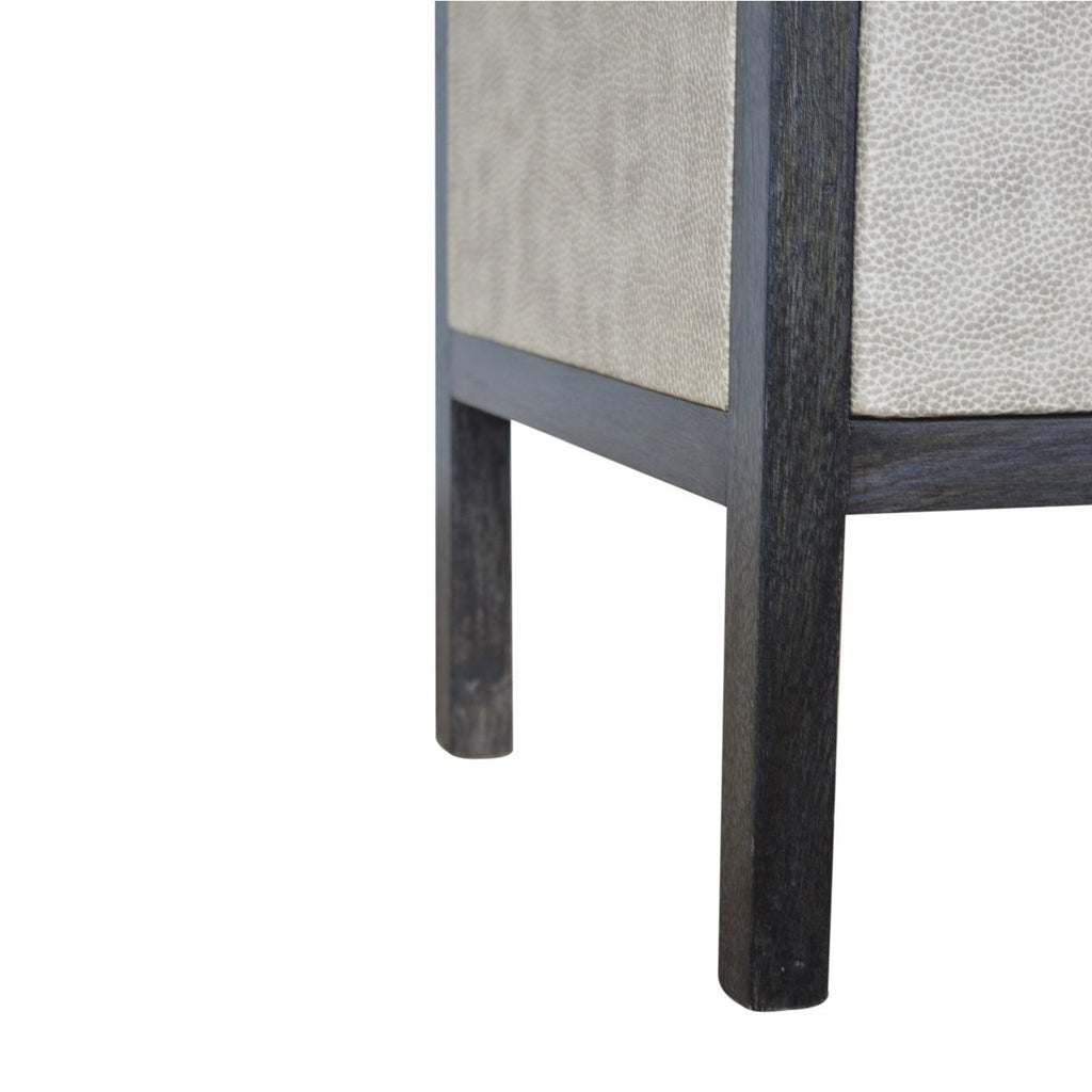 Faux Leather Nightstand