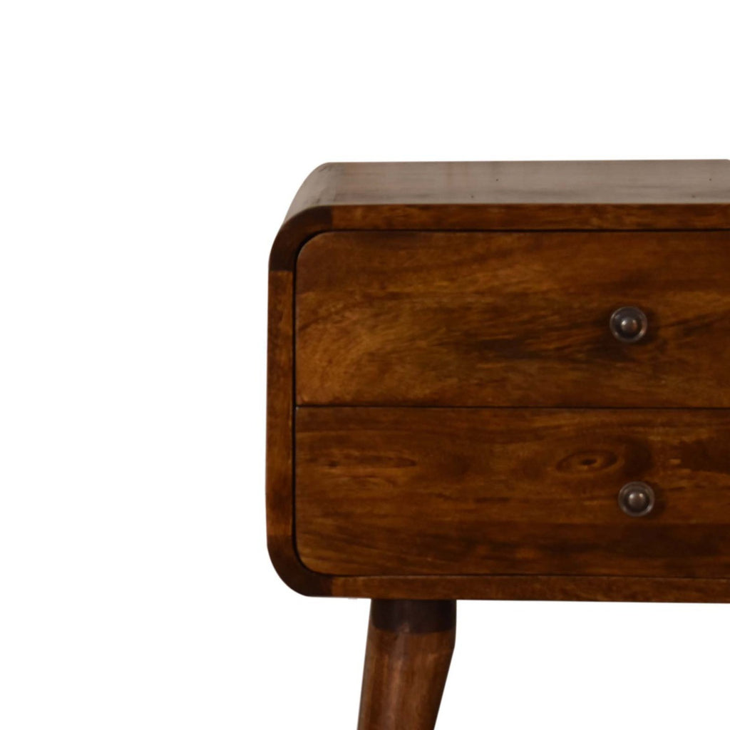 Curve Chestnut Cable Access Nightstand