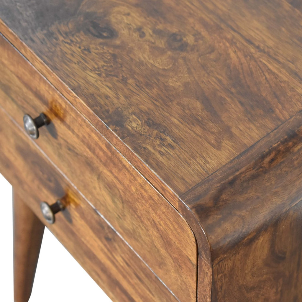 Curve Chestnut Cable Access Nightstand