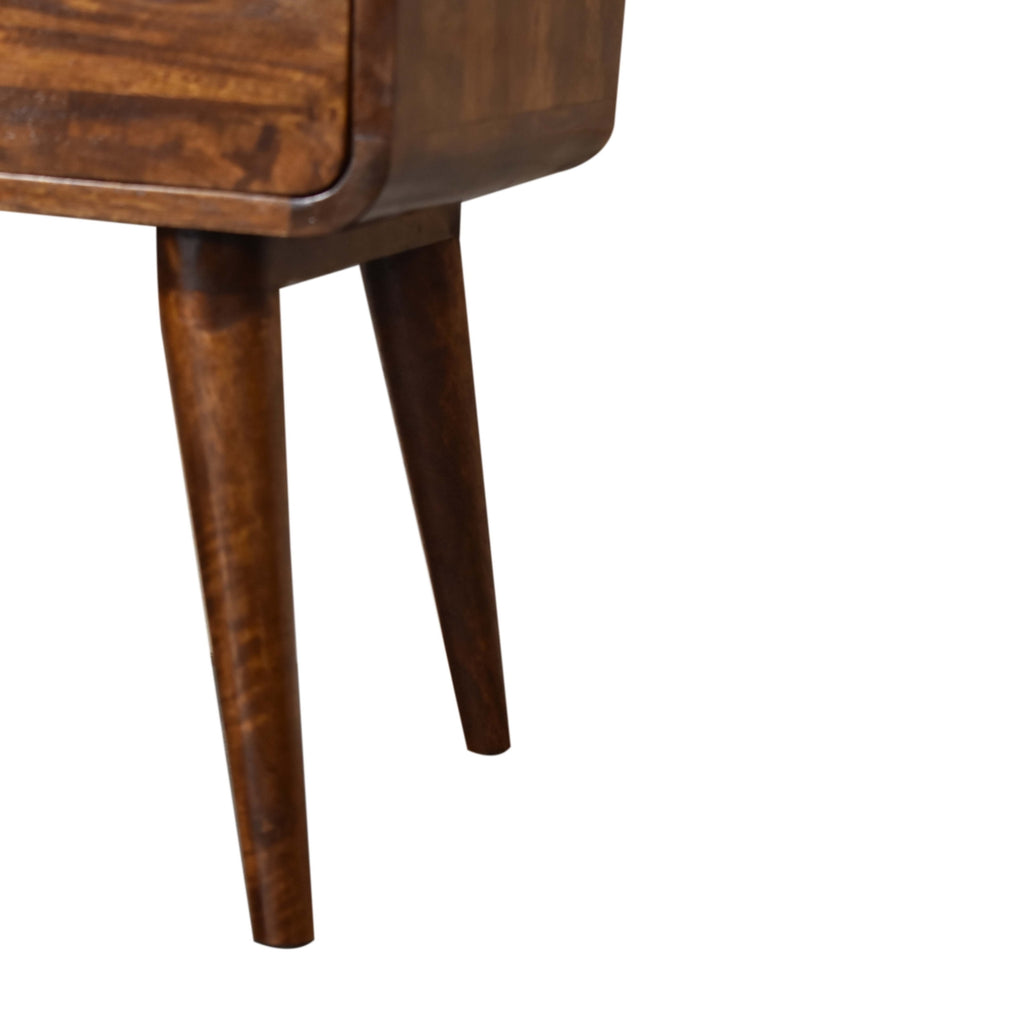 Curve Chestnut Cable Access Nightstand