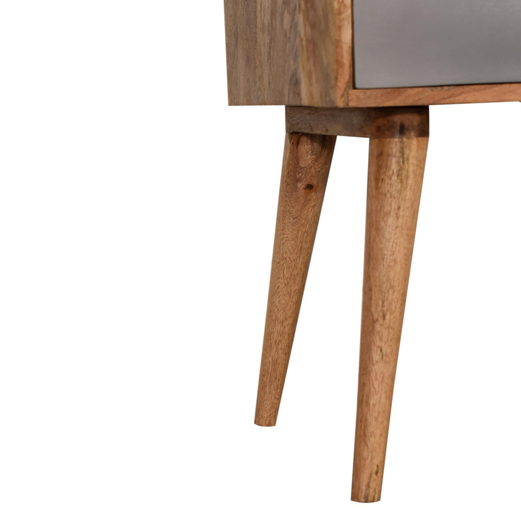 Grey Patterned Nightstand