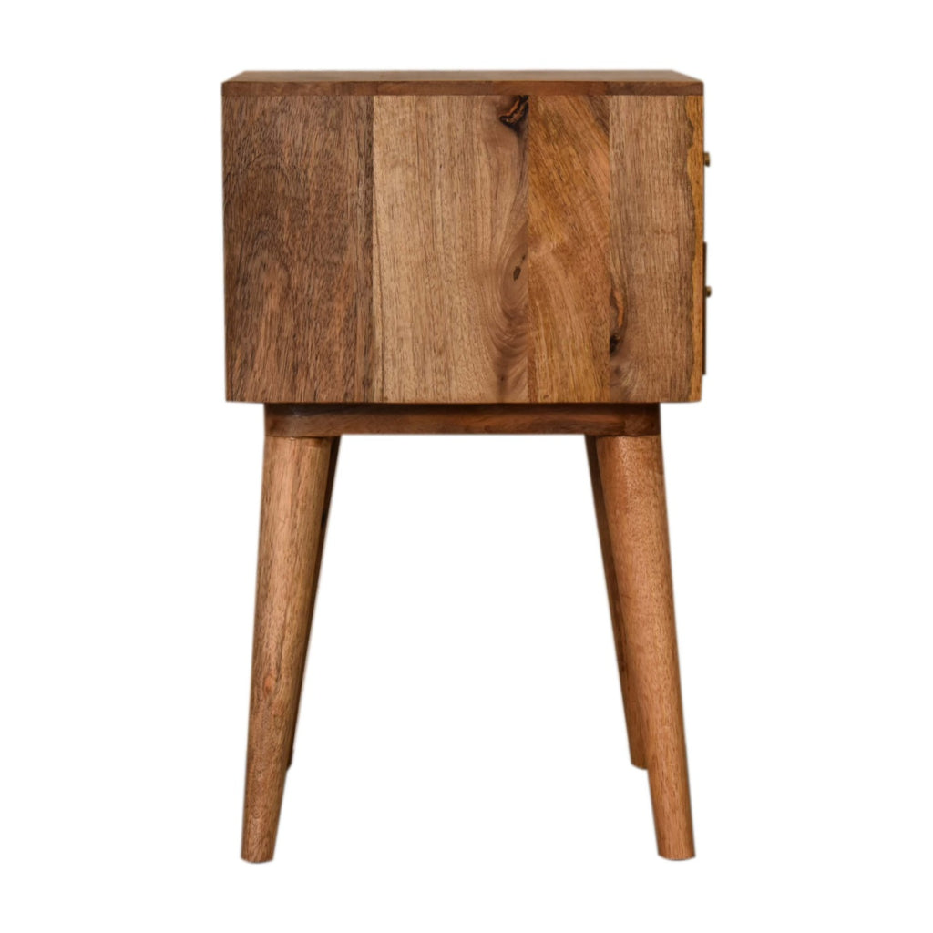 Grey Patterned Nightstand