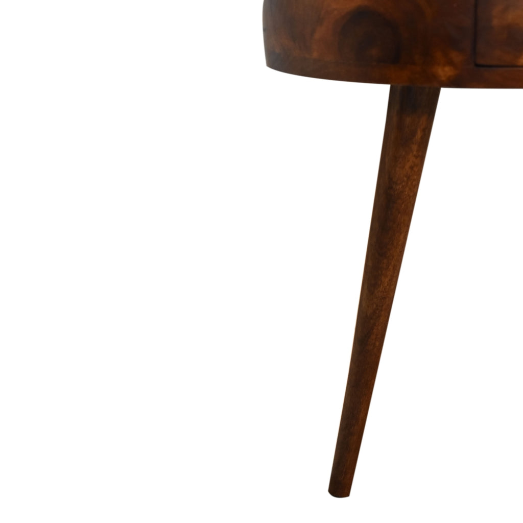 Chestnut Semi Circle nightstand