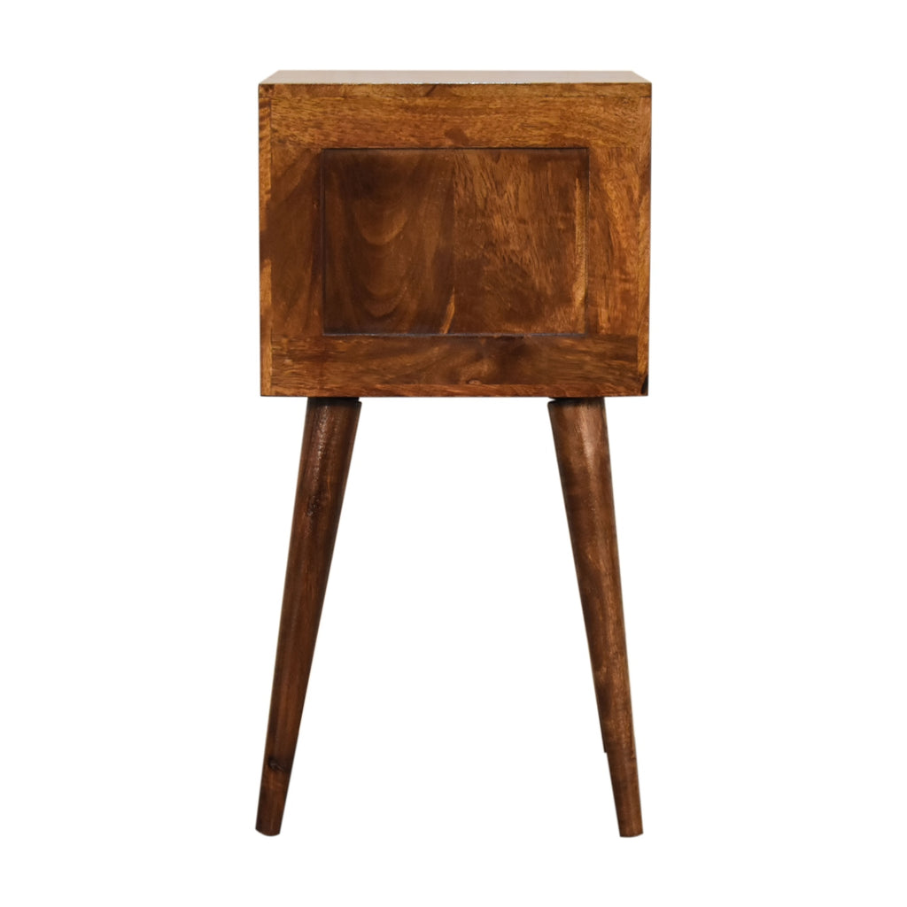 Mini 2 Drawer Chestnut nightstand