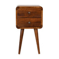 Mini Chestnut Curved nightstand