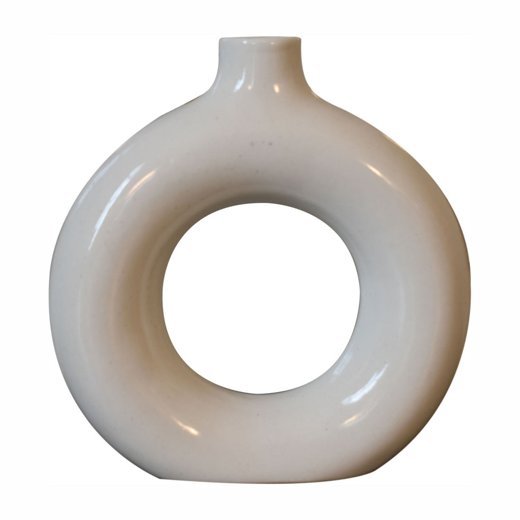 Black &amp; White Gloss Flower Vase