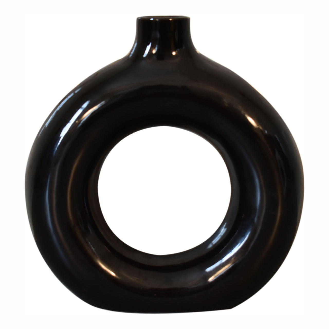 Black &amp; White Gloss Flower Vase