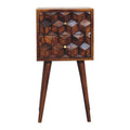 Mini Chestnut Cube 2 Drawer nightstand