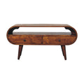 Chestnut Circular TV Stand