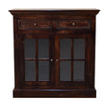 Walnut Cabinet with Glazed Doors