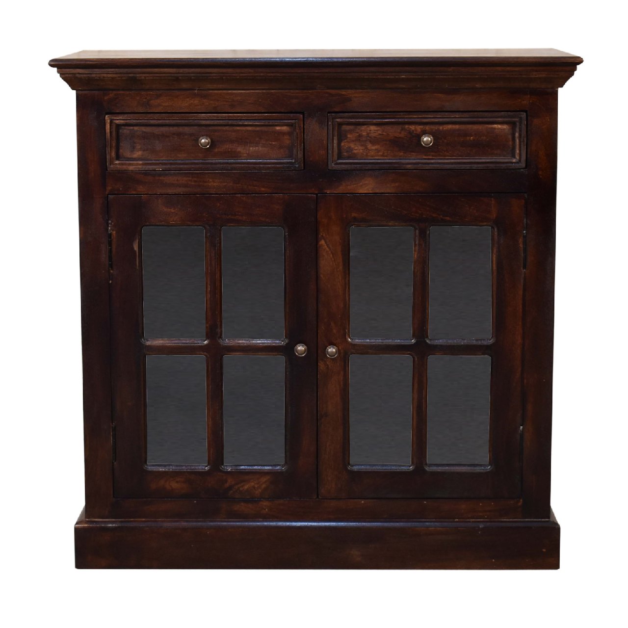 Walnut Cabinet with Glazed Doors