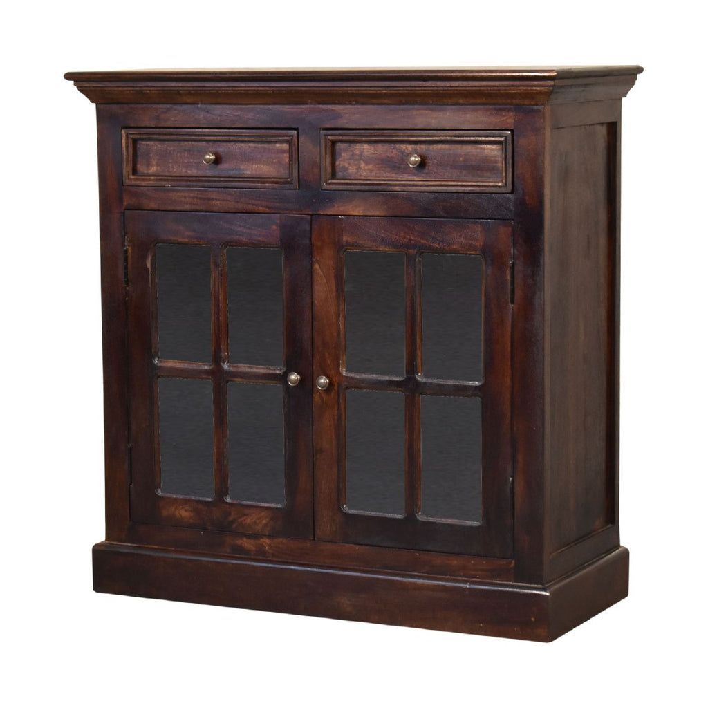 Walnut Cabinet with Glazed Doors