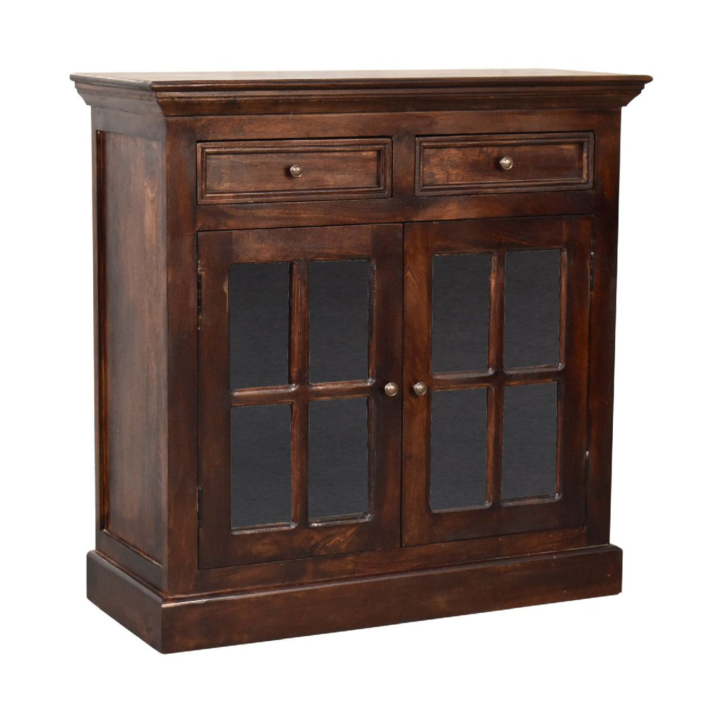 Walnut Cabinet with Glazed Doors