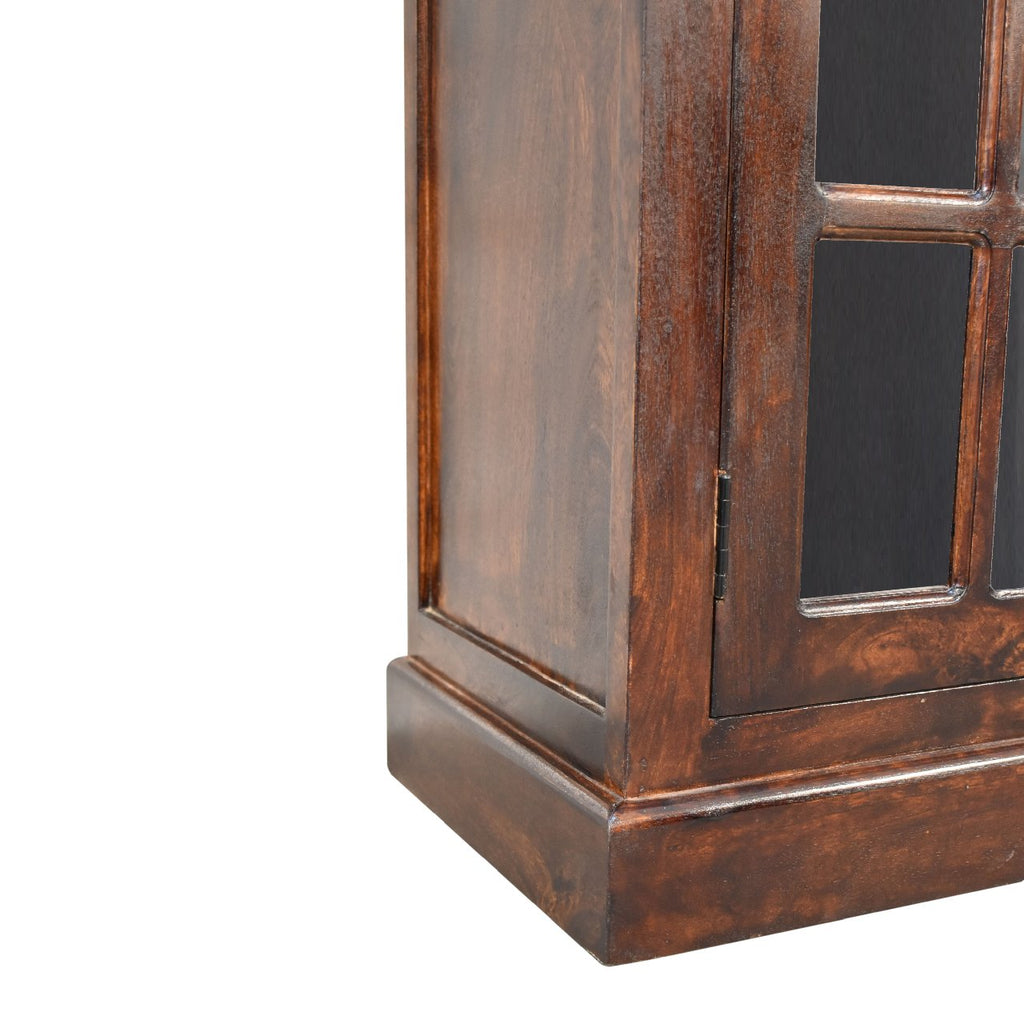 Walnut Cabinet with Glazed Doors