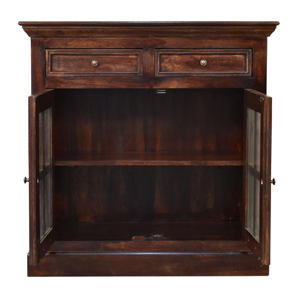 Walnut Cabinet with Glazed Doors