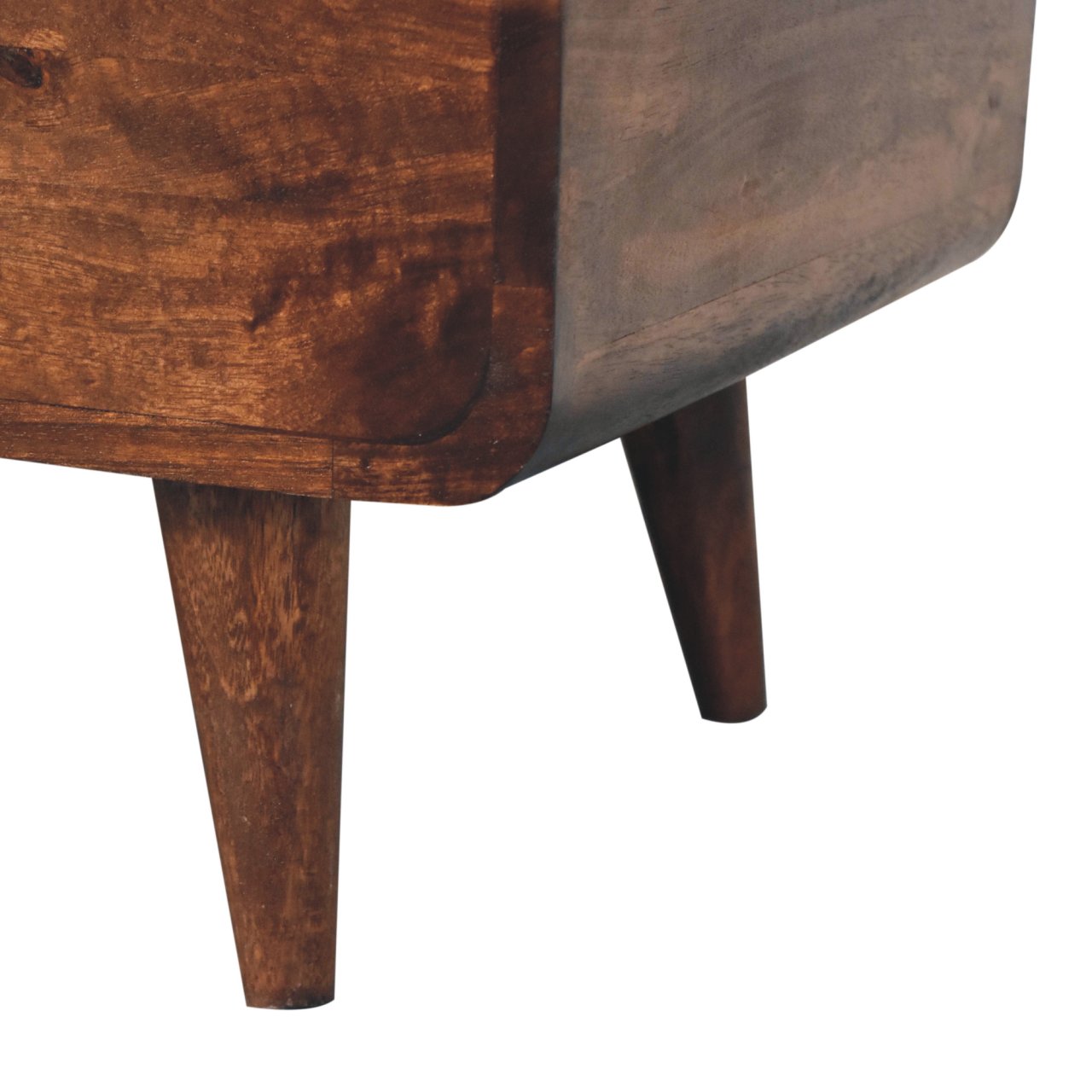 Curved California Walnut Blanket Box