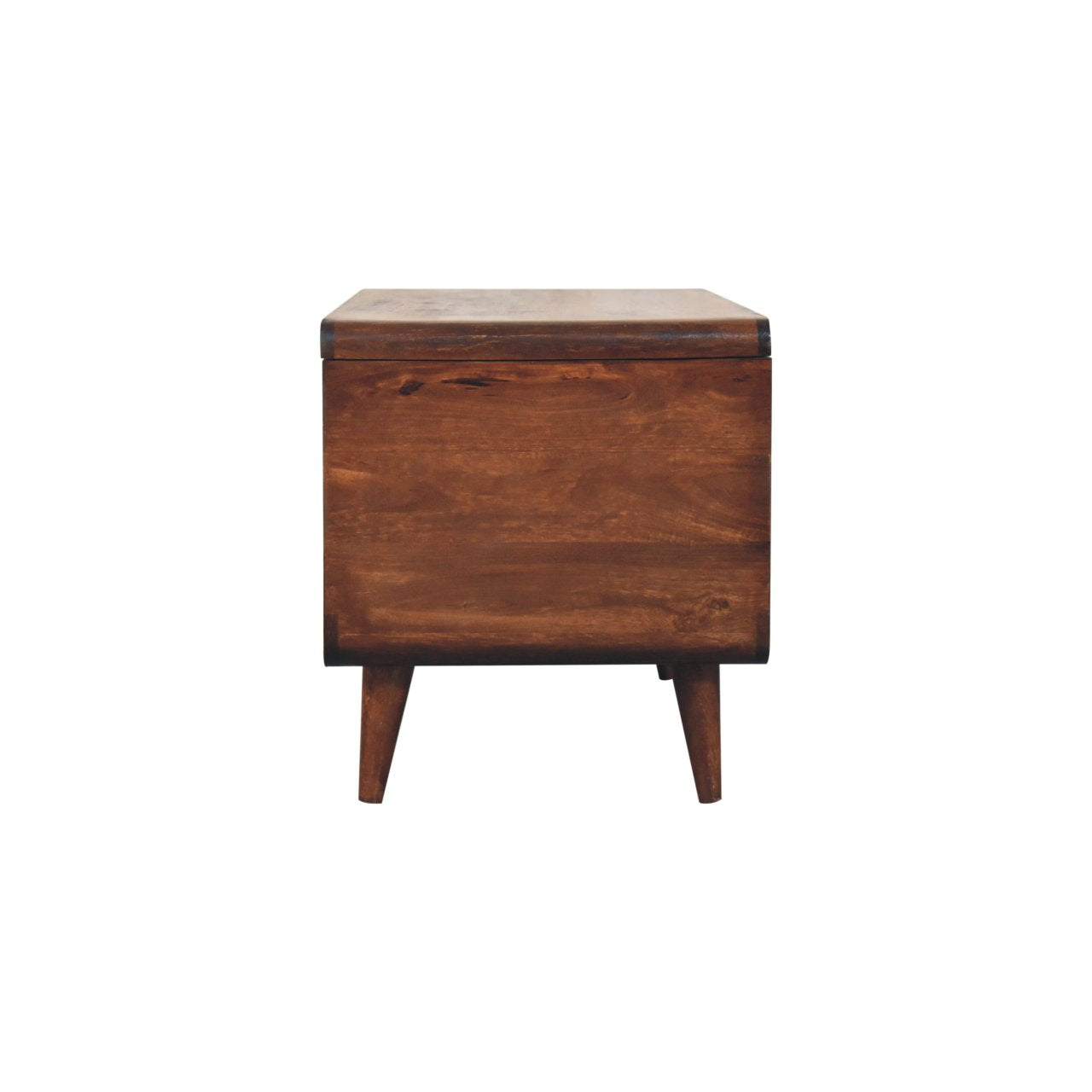 Curved California Walnut Blanket Box