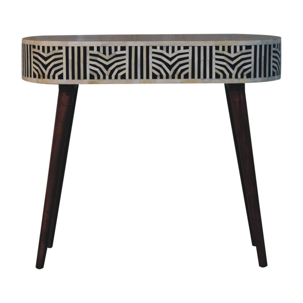 Honey Caramel Edessa Bone Inlay Console Table