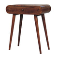 Mini Honey Caramel Dressing Table with Foldable Mirror