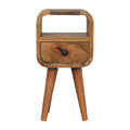 Extra Mini Oakish Curve Open Slot Bedside