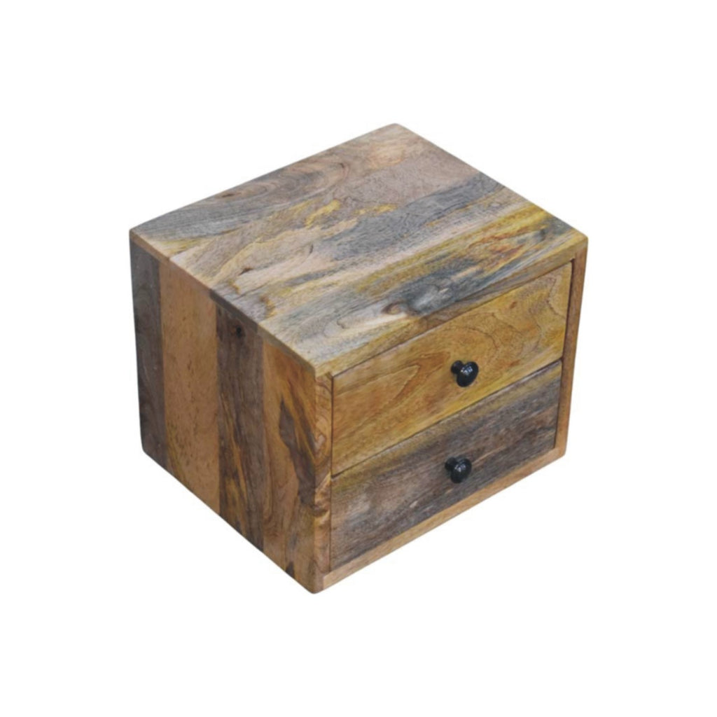 Solis 2-Drawer Oak-ish Wall Mounted Nightstand