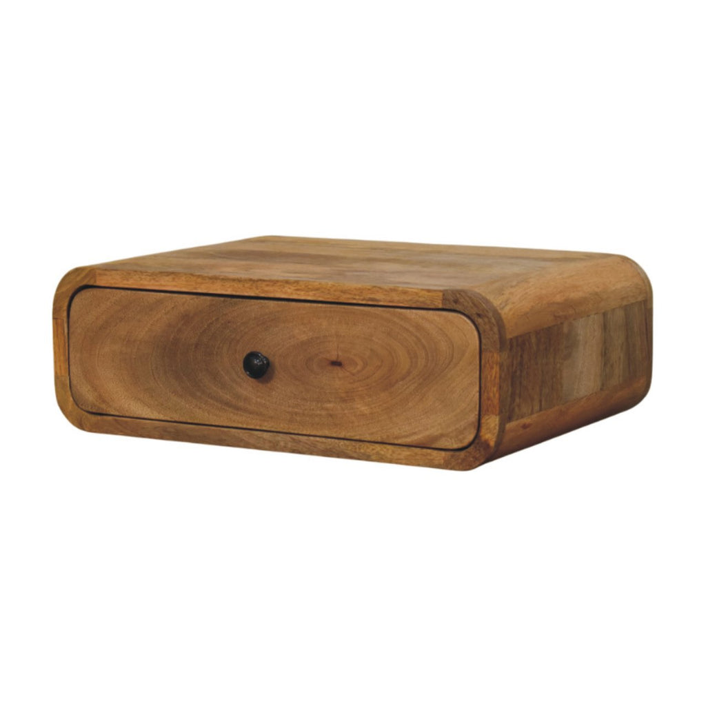 Avora Wall-Mounted Oak-ish 1 Drawer Nightstand