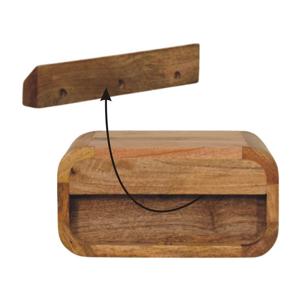 Avora Mini Wall-Mounted Oak-ish 1 Drawer Nightstand