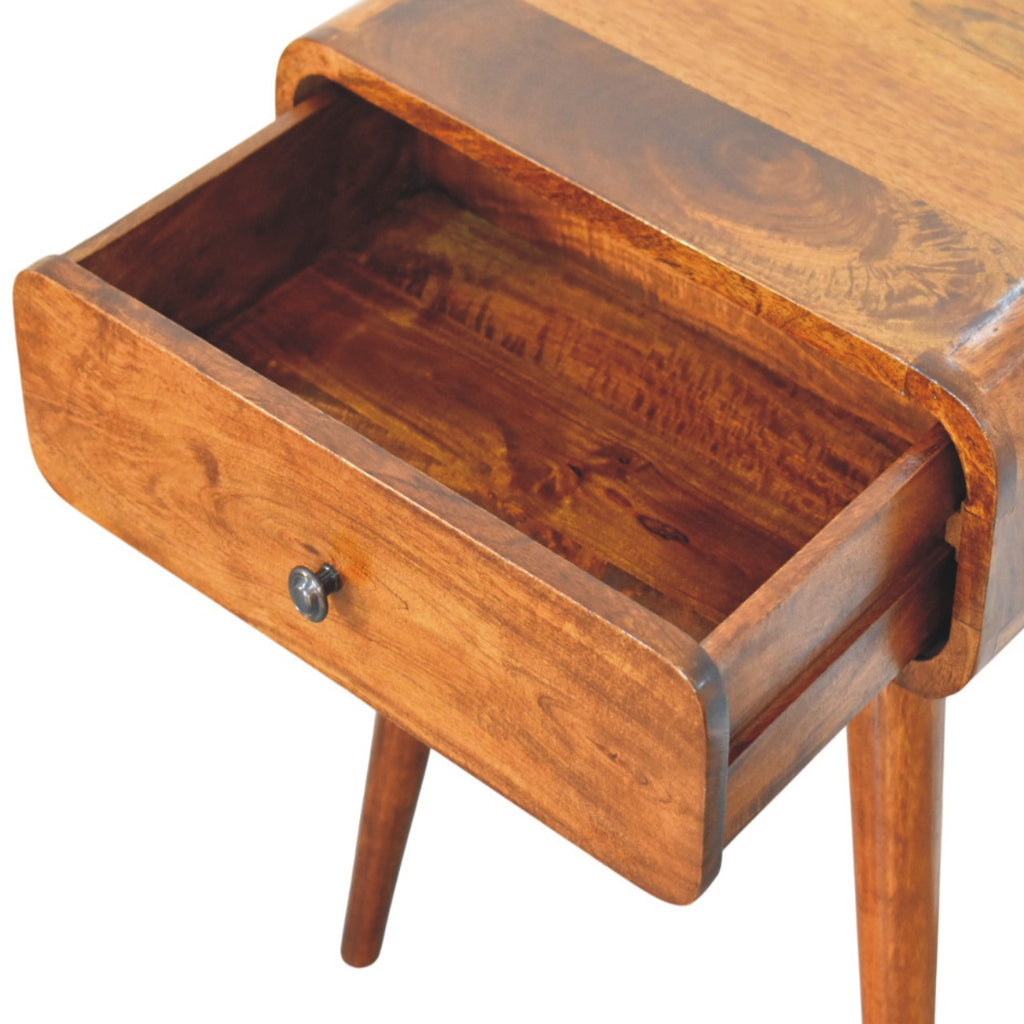 Avora Chestnut Nightstand with 1 drawer