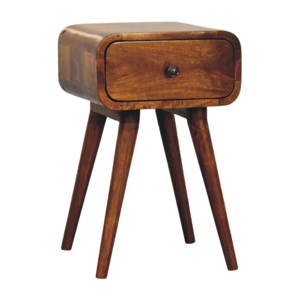 Avora Mini Chestnut Nightstand with 1 drawer