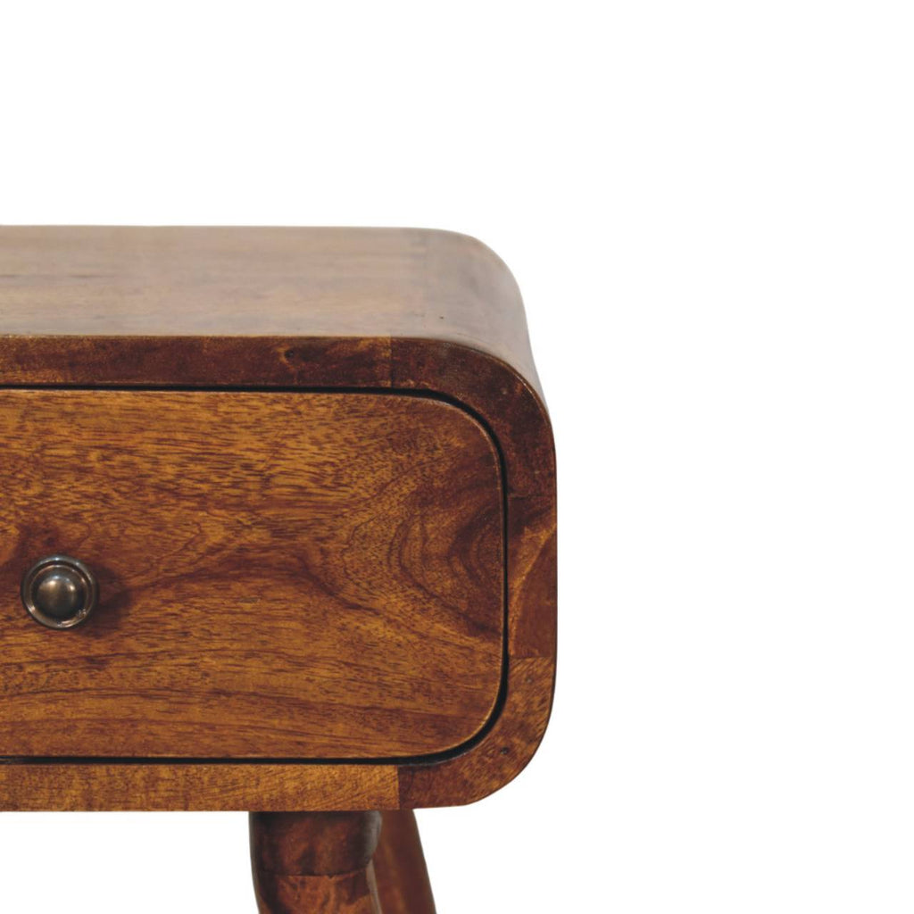 Avora Mini Chestnut Nightstand with 1 drawer