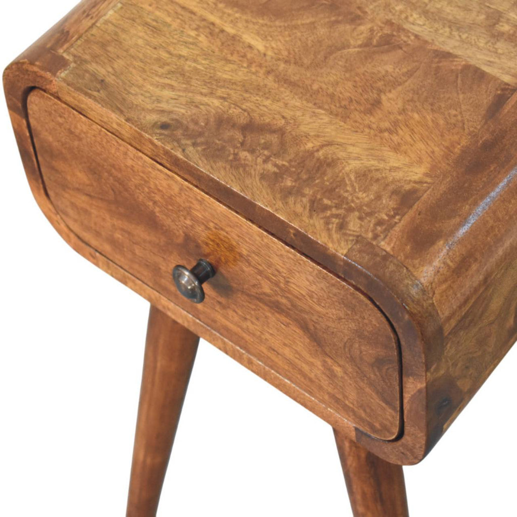 Avora Mini Chestnut Nightstand with 1 drawer