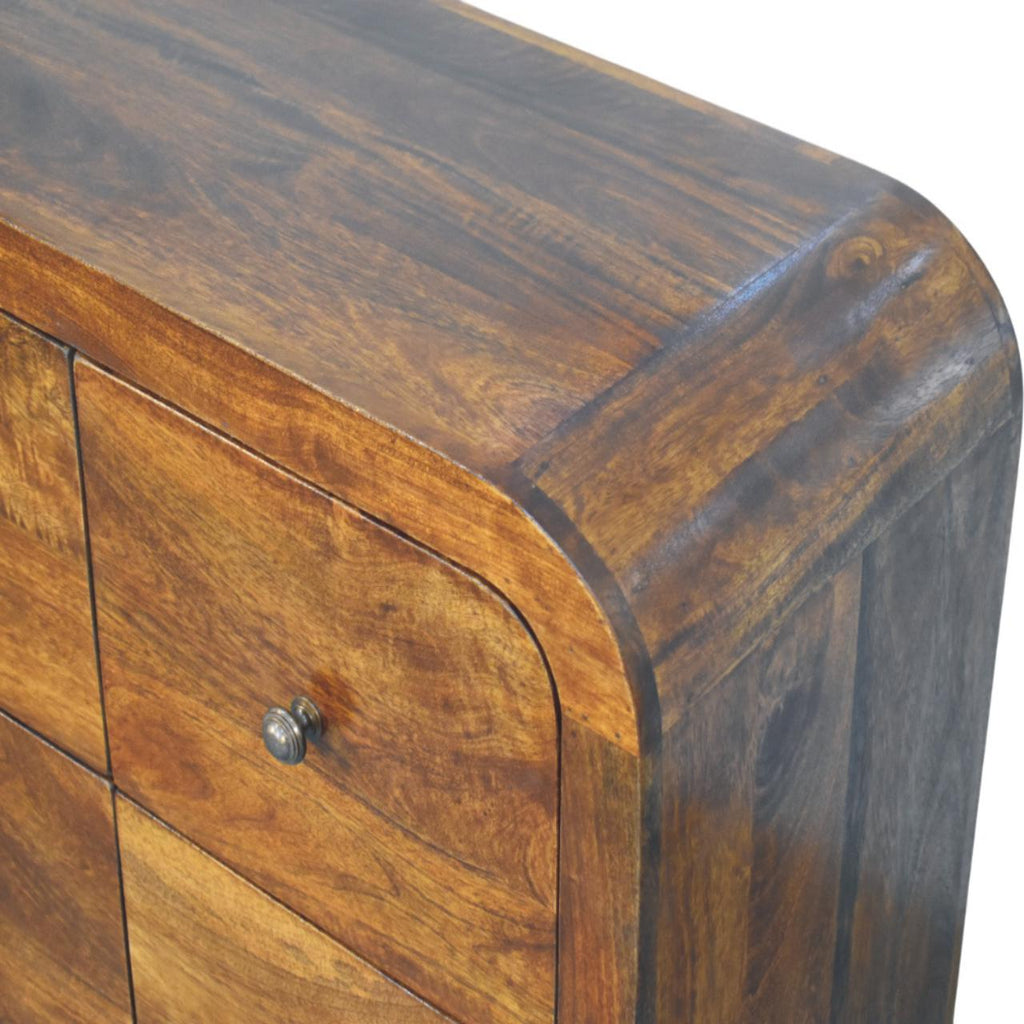 Darcy 3 over 3 Drawer Chest in Chestnut Finish