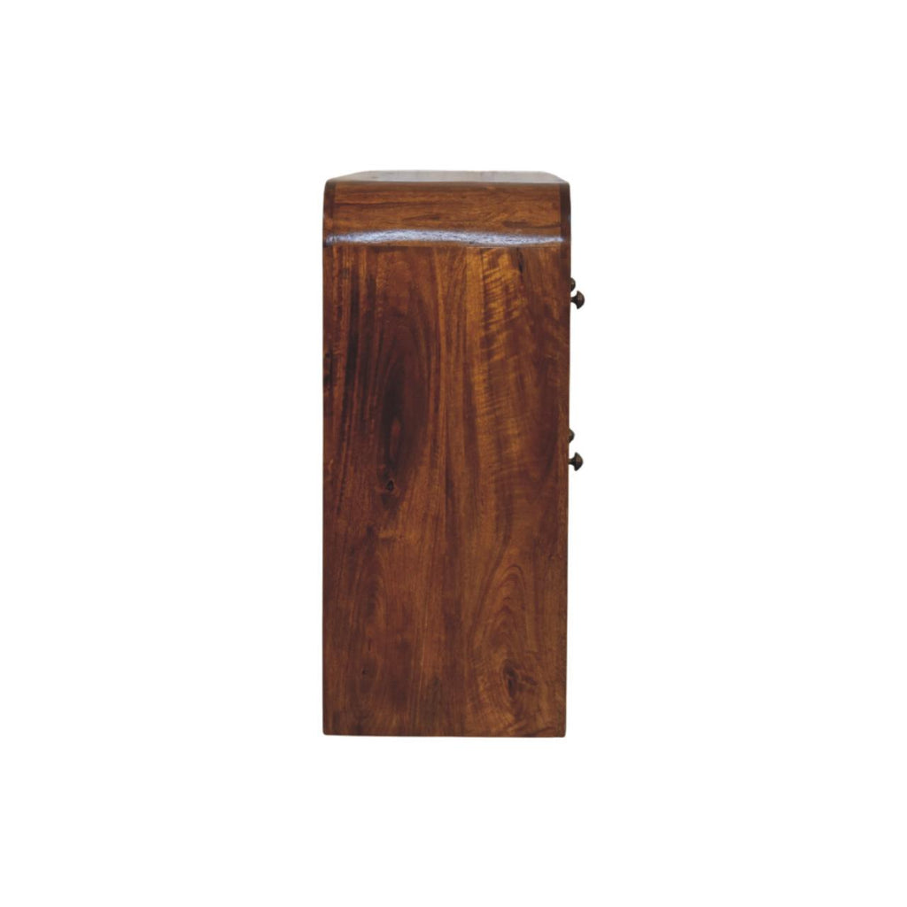 Darcy 3 over 3 Drawer Chest in Chestnut Finish