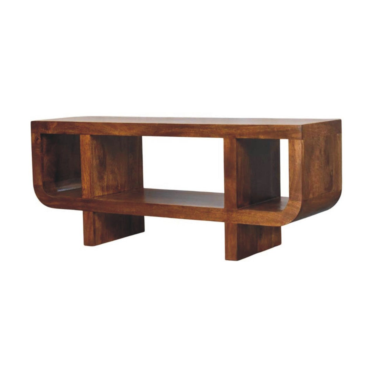 Orion Curved Chestnut Media Unit