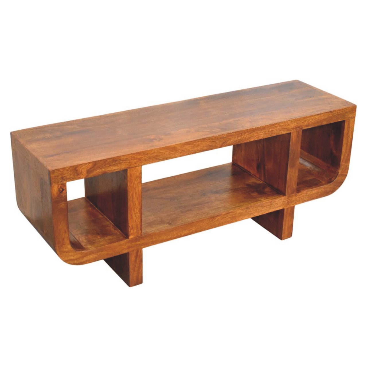 Orion Curved Chestnut Media Unit