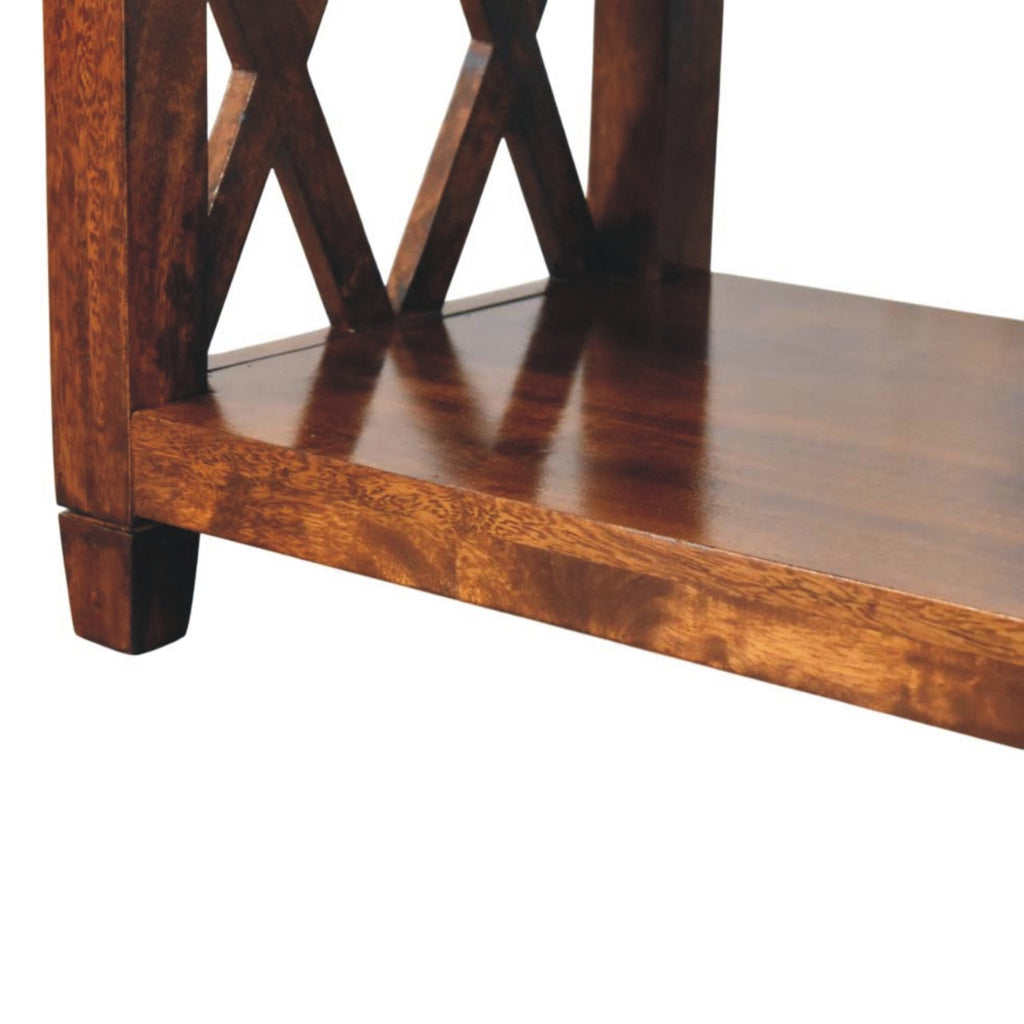 Belmont X-Frame Chestnut Coffee Table