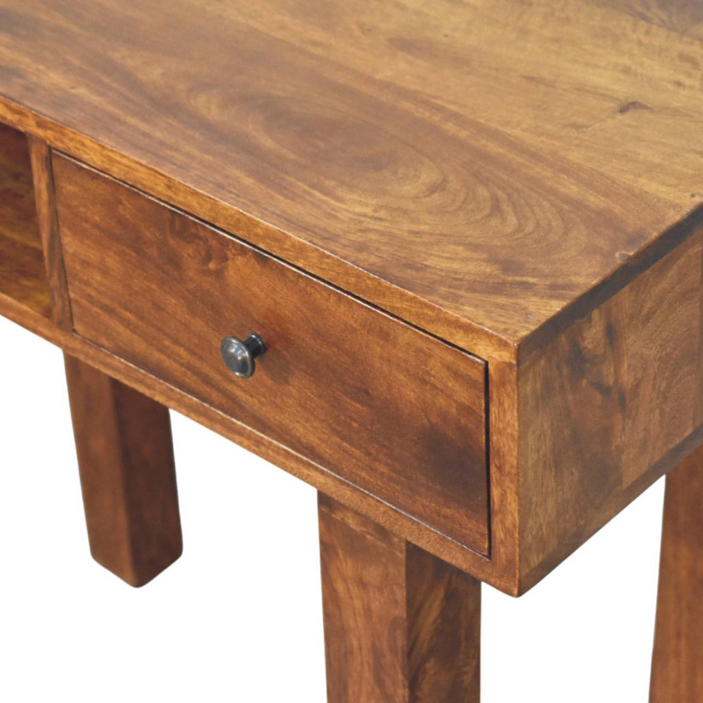 Tula 1 Drawer Chestnut Writing Desk