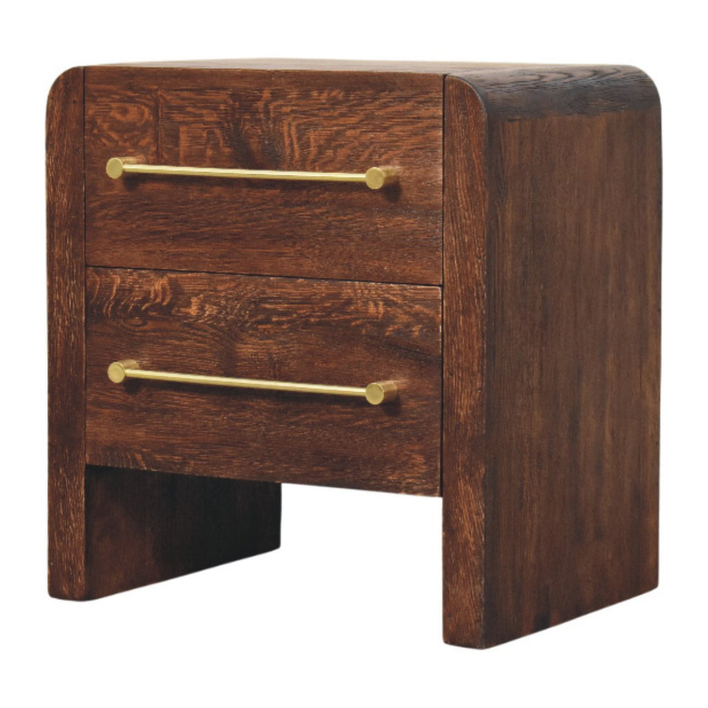 Aurelio Smoked Oak Bedside Table