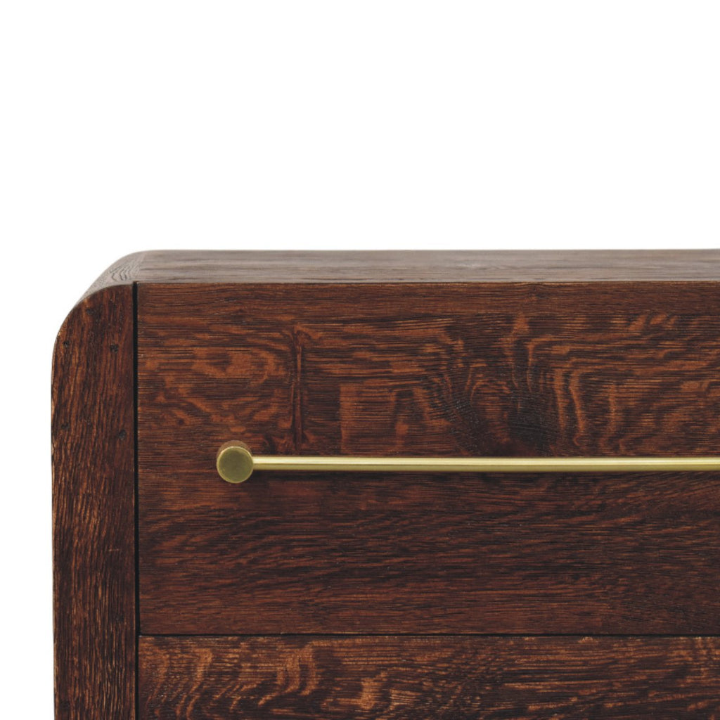 Aurelio Smoked Oak Bedside Table