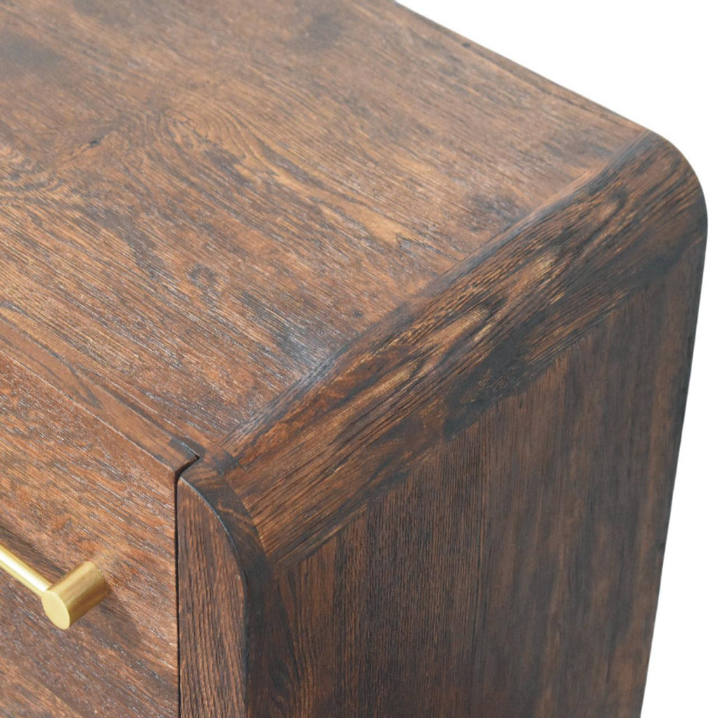 Aurelio Smoked Oak Bedside Table