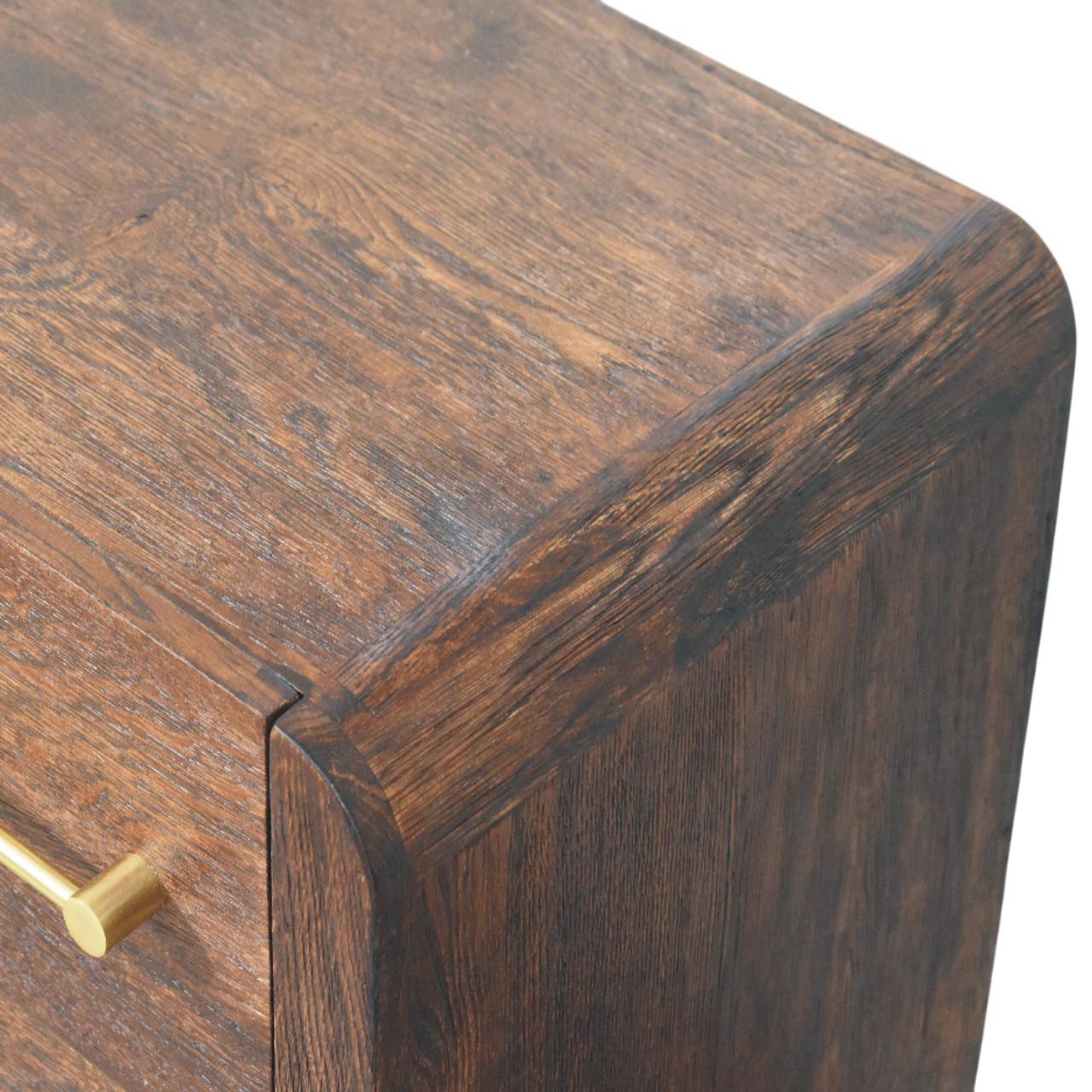 Aurelio Smoked Oak Bedside Table