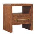 Aurelio Smoked Oak Open Bedside