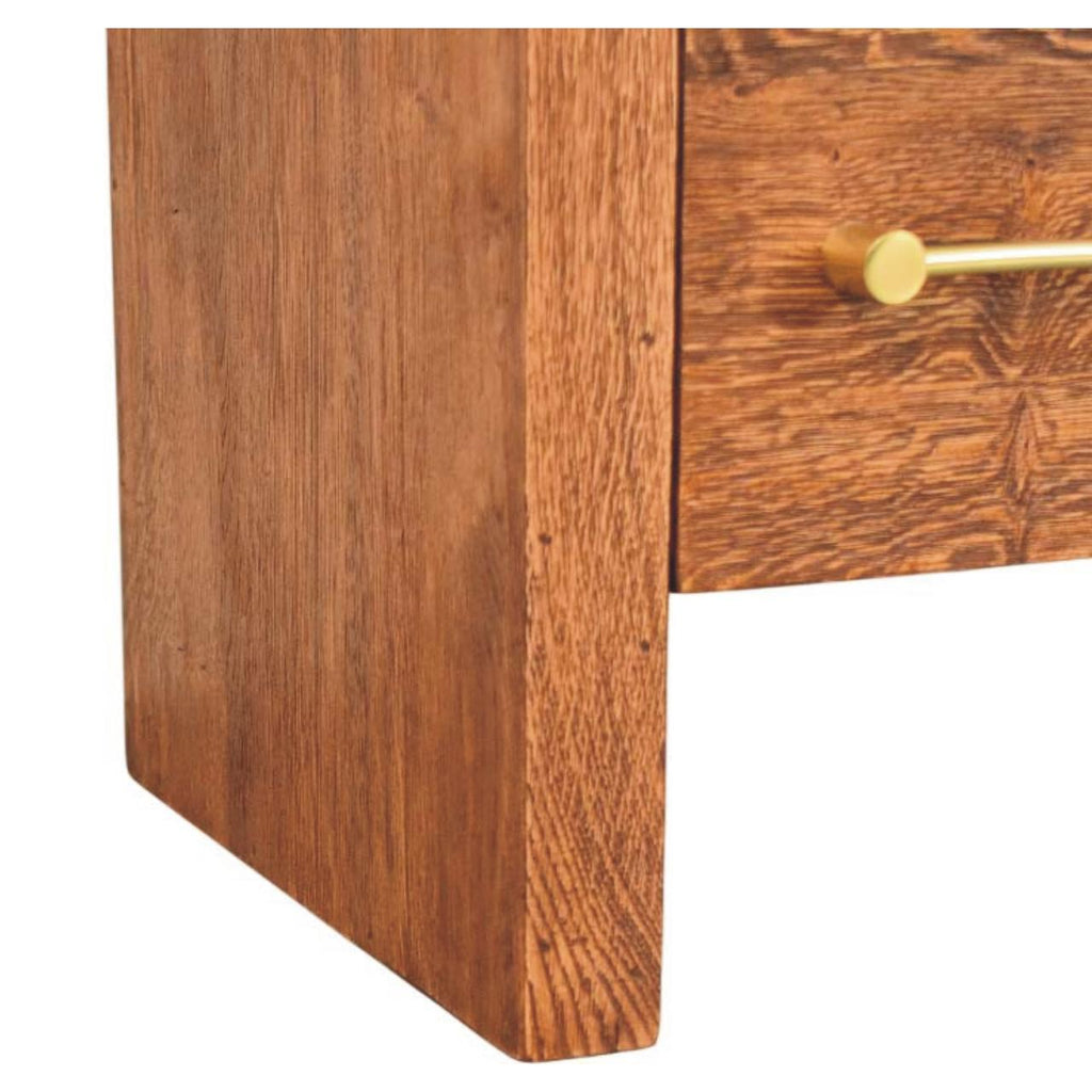 Aurelio Smoked Oak Open Bedside